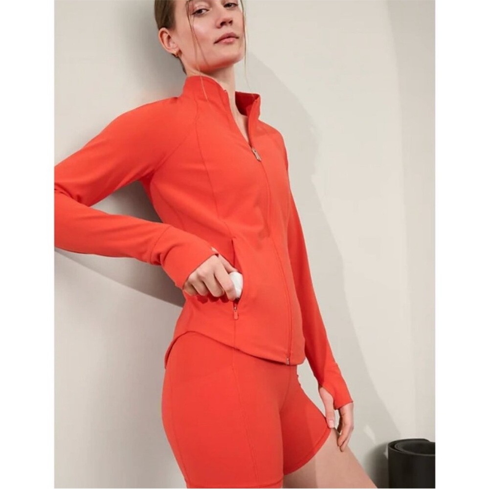 Athleta Cardinal Red Salutation Jacket
